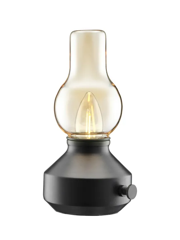GLIMT Bordslampa USB-Laddbar 21cm Svart IP44 Kundfavorit