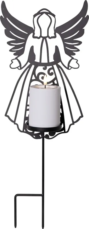 FLAMME DECO LED Gravljus 48cm Svart Begränsad tid