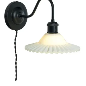 Sista chansen SILVIA Vägglampa 29cm Svart/Opalvit