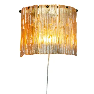 ABELONE Vägglampa 25cm Svart/Amber Köp online