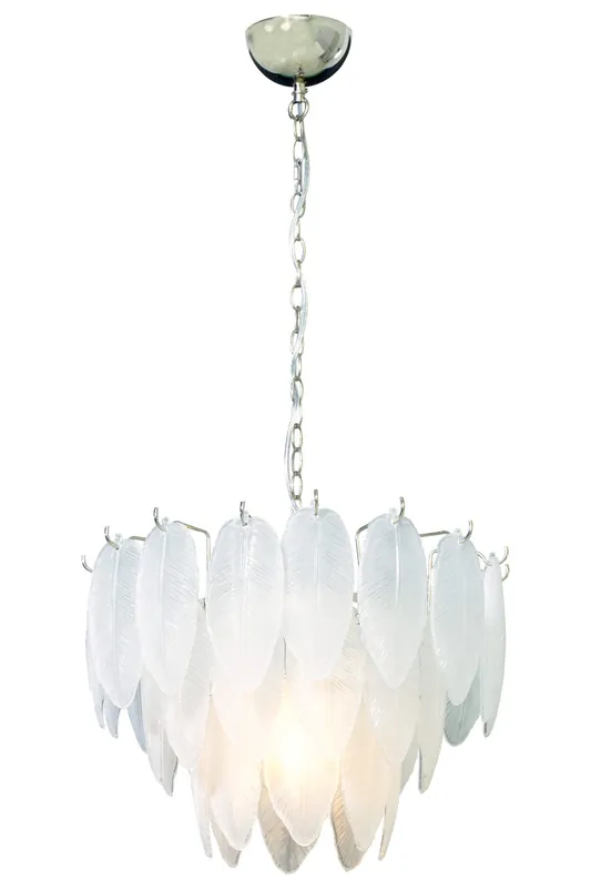 ADRIANA Taklampa 43cm Vit/Krom Kampanjpris