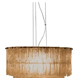 ABELONE Taklampa 47cm Svart/Amber Bästa pris