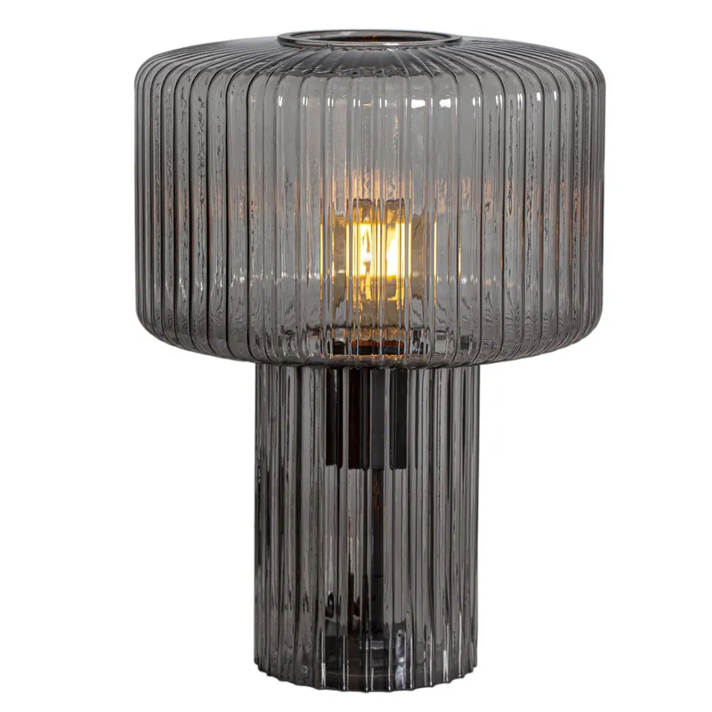 Säker betalning KIERA Bordslampa 35cm Grå/Rökfärgad