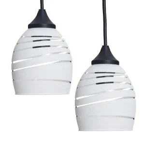 Beställ idag Fönsterlampa klara ränder 2-pack