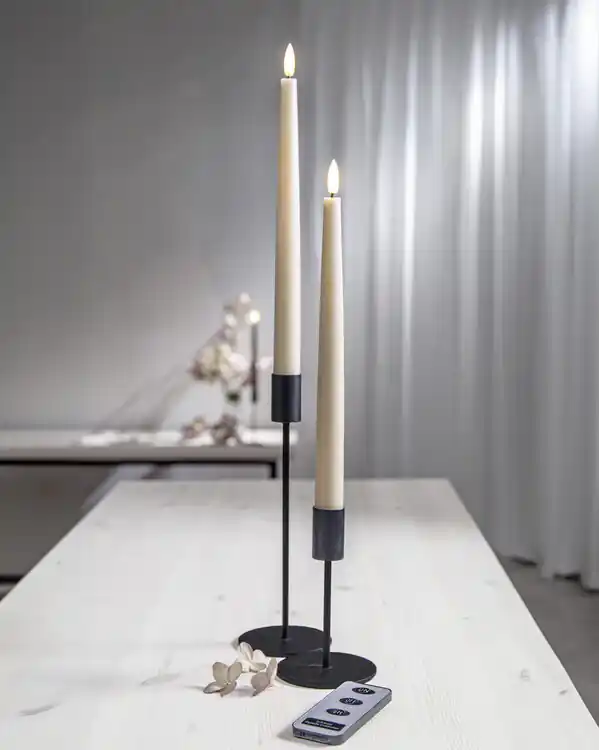 Extra rabatt LED antikljus flamme 2-pack + fjärrkontroll