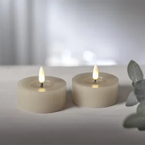 Kundfavorit 2-pack batteridrivna värmeljus LED Flamme flow 7 x 5,5 cm