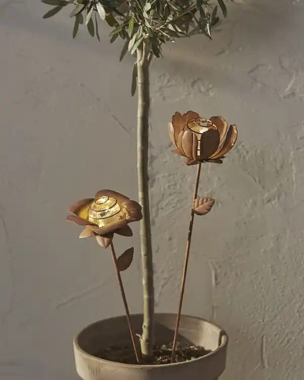 Solcellsdekoration blommor LED 2-pack Nedsatt pris