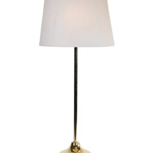 Fynd Komplett bordslampa med linneskärm