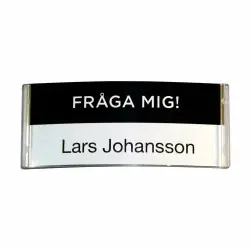 Billigare Namnbricka Atlantis svart - FRÅGA MIG!