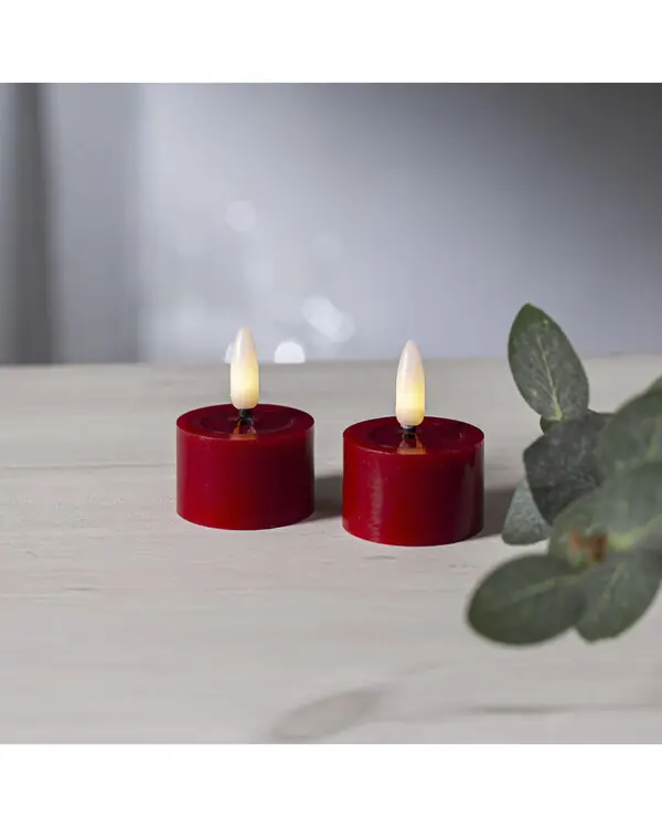2-pack batteridrivna värmeljusLED Flamme flow 4 x 5 x 5 cm Erbjudandepris