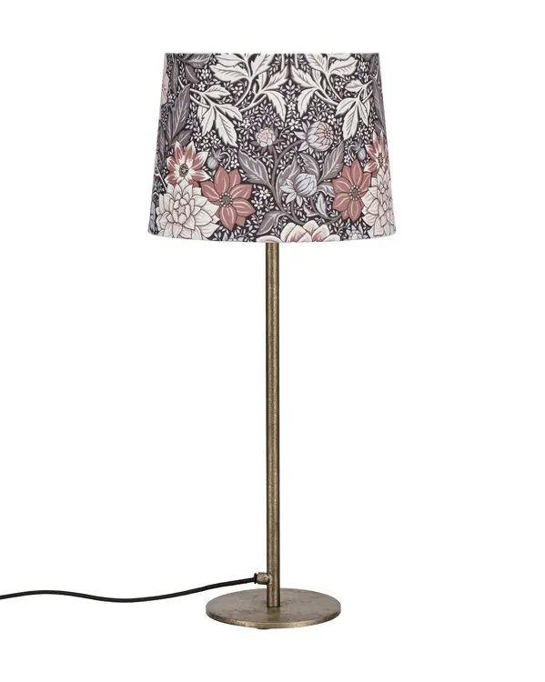 Bordslampa Liam med Dahliamönstrad skärm Kampanjpris