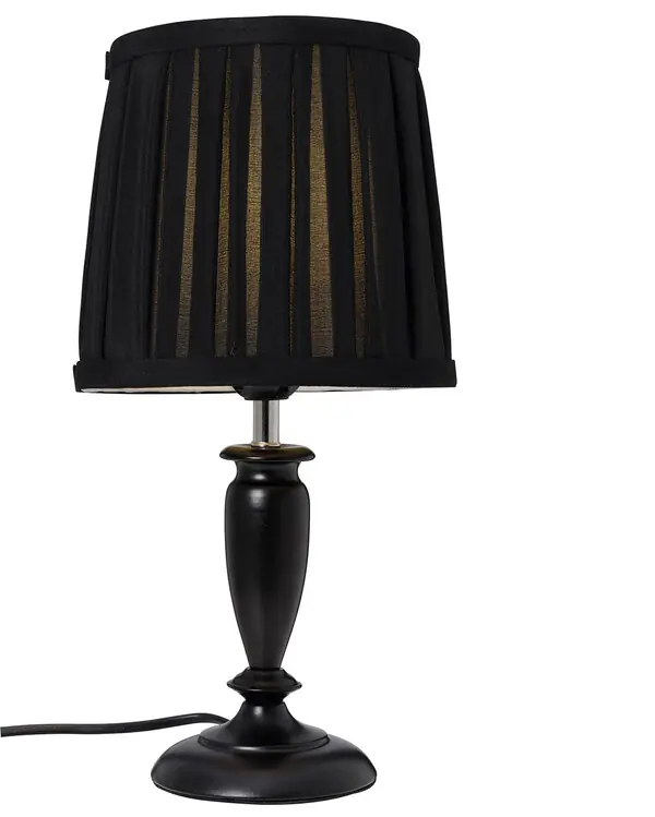 Outlet Bordslampa Ines plisserad linneskärm