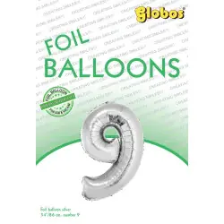 Ballongsiffror i silver ca 86 cm höga Extra rabatt