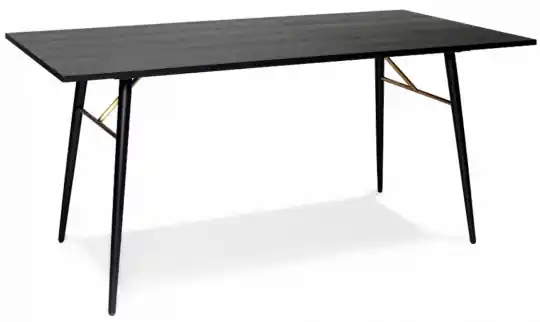 Matbord 'Lux' 160x90cm - Svart/Mässing Endast denna vecka