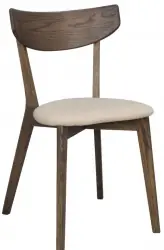 Stol 'Ami' - Brun/ Beige risnedsättning