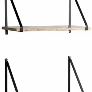 2-pack Vägghyllor 'Triangle' - Natur Utförsäljning
