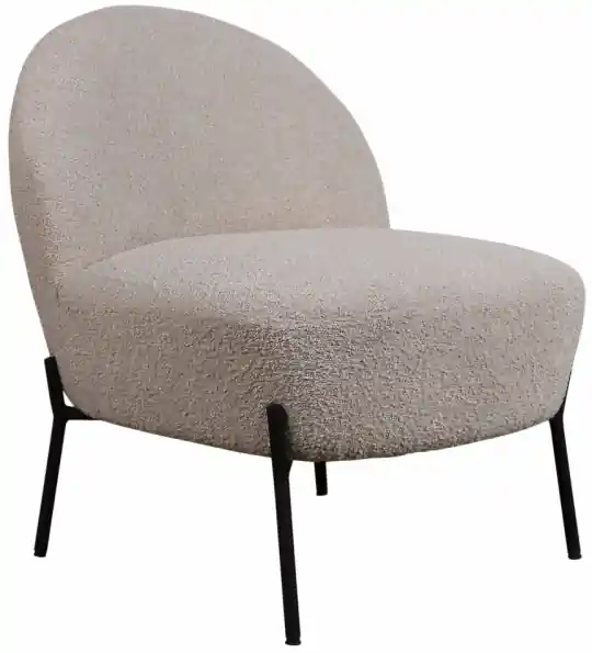 Fåtölj 'Gori' - Beige/Bouclé Extra rabatt