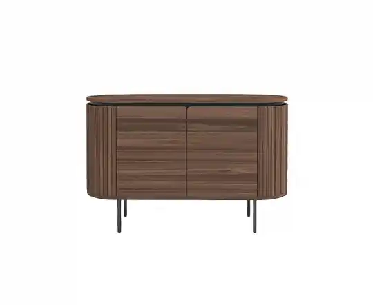 Snabb leverans Sideboard 'Kärra' - Valnöt/Svart