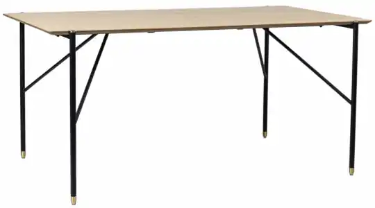Matbord 'Hornstull' 160x90cm - Ek/Svart Begränsad tid