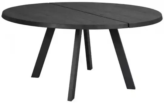 Matbord 'Fred' Runt 160cm - Svart Expressleverans