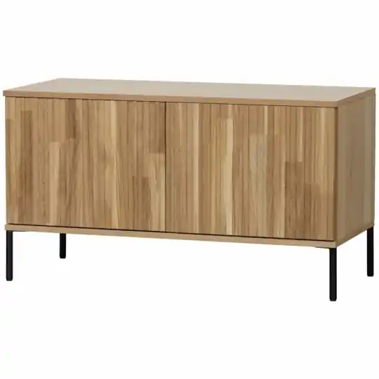 Säker betalning TV-bänk ‘New Gravure’ 100 cm - Ek/Svart