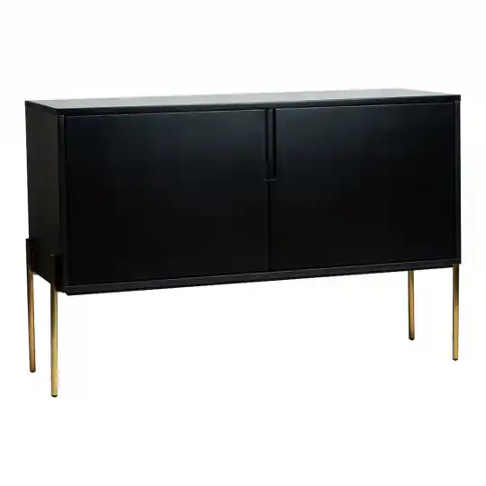 Nedsatt pris Sideboard 'Frölunda' - Svart/Guld