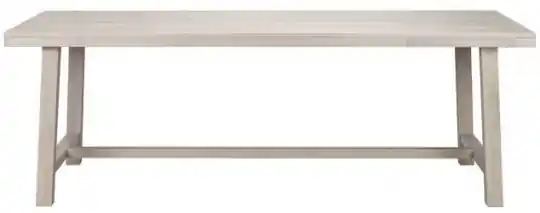 Matbord 'Brooklyn' 220x95cm - Vitpigmenterad risnedsättning