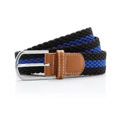 Two colour stripe braid stretch belt Lägg i varukorgen