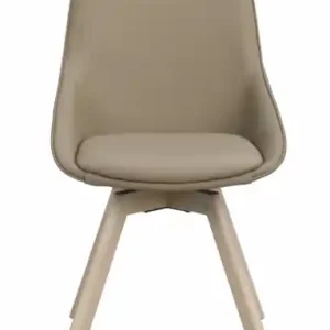 Stol 'Alison' Läder - Beige/vitpigmenterad Nyhet
