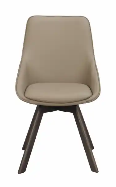Stol 'Alison' Läder - Beige/brun Kundfavorit