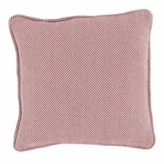 Populärt val Kuddfodral 'Denisa Fishbone' 45x45cm - Röd/vit