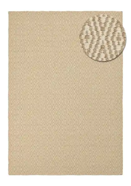 Lågt pris Ullmatta 'Monastir' - Beige/vit