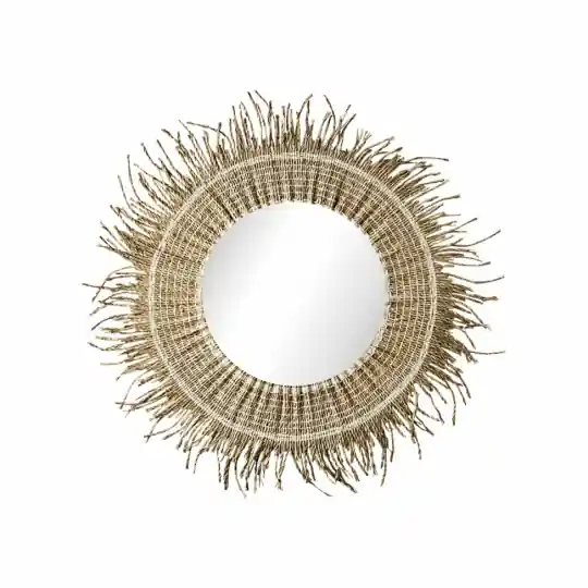 Spegel 'Stina' rund 60cm - Natur Rabatt