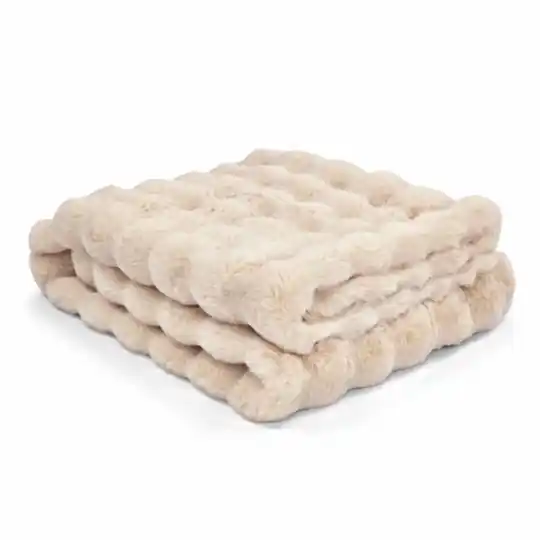 Pläd 'Aranga Bubble Throw' 130x170cm - Beige Begränsat antal
