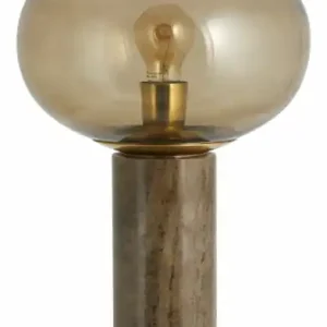 Handla nu Bordslampa 'Bes' - Smoked/Mässing