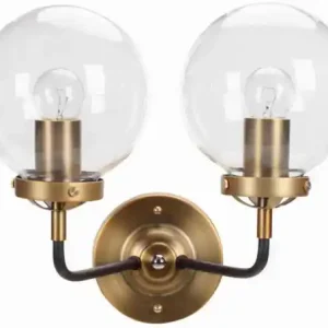 Snabb leverans 2-pack Vägglampa 'Bright' - Mässing