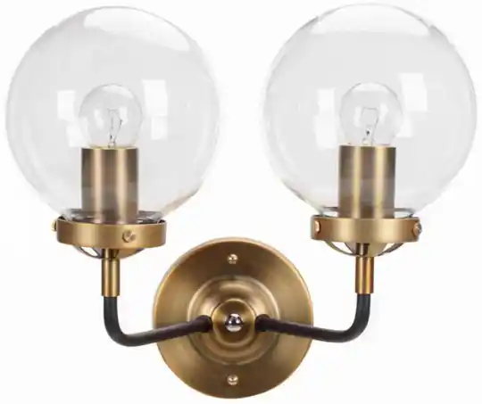Snabb leverans 2-pack Vägglampa 'Bright' - Mässing