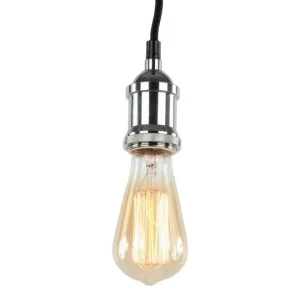 Taklampa 'Chrome' - Glas/Metall Rea