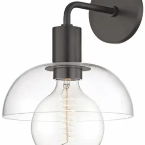 Kampanj Vägglampa 'Glass Shade' - Svart