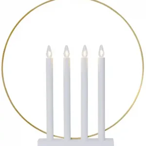 Rabatt Adventsljusstake 'Glory' - Vit/Guld