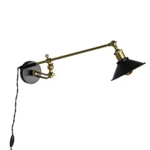 Begränsat antal Vägglampa 'Penelope' - Svart
