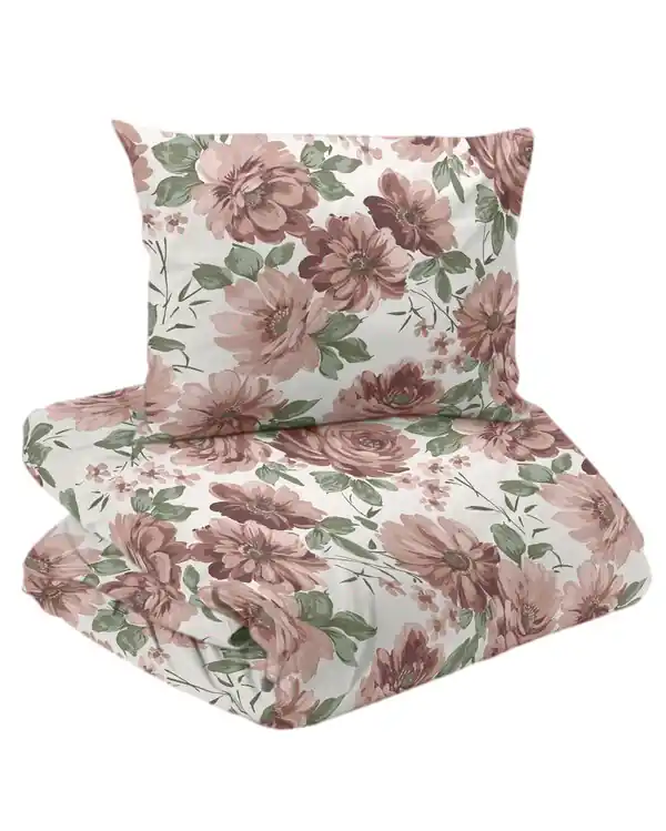 Påslakanset Dagmar med tryckt blomstermotiv 2-delar Populär