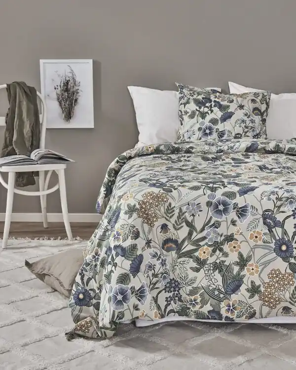Kampanj Påslakanset med tryckt blommotiv Blombacken 2-delar