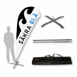Begränsad tid Paket Beachflagga Sign 115x310 cm