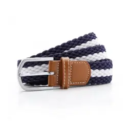 Two colour stripe braid stretch belt Lågt pris