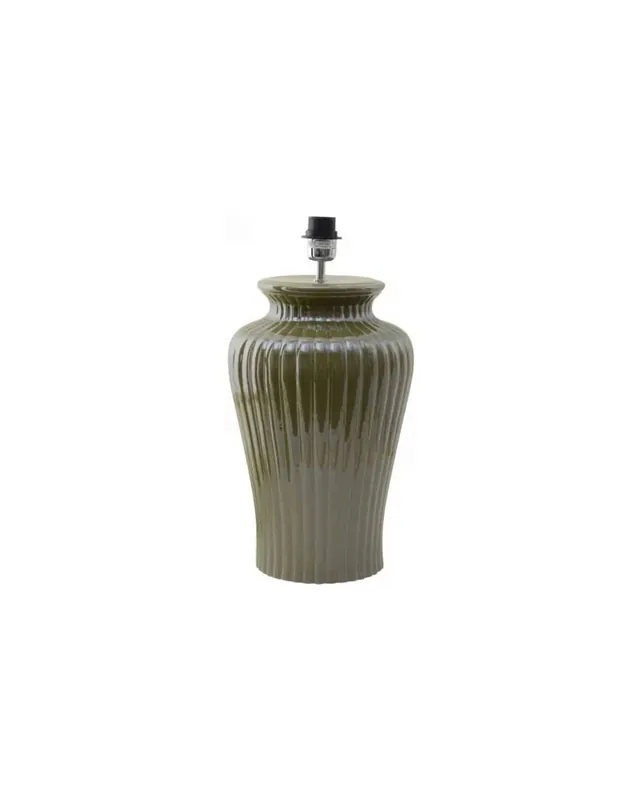 Nyhet Lampfot Glossy olivgrön