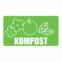 Återvinningsdekal Kompost 180x100 mm Reapris