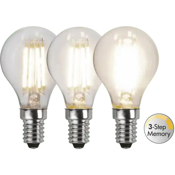 LED-LAMPA E14 P45 CLEAR 3-STEP MEMORY Billig
