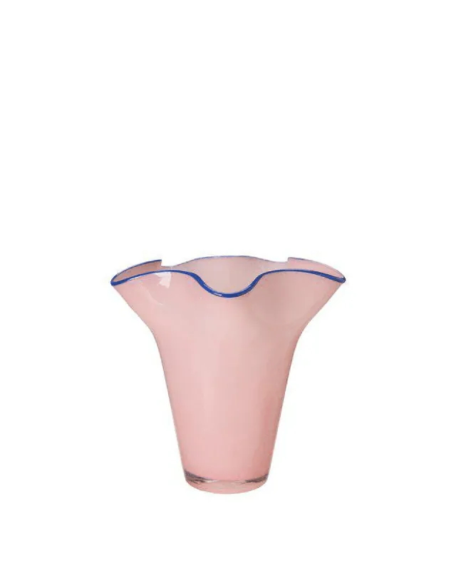 Erbjudande Ebba Vas – Glas 16×18 cm Rosa/Blå, Ø14 cm