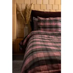 Premium Skaveröd Garnfärgad Flanell Återvunnen